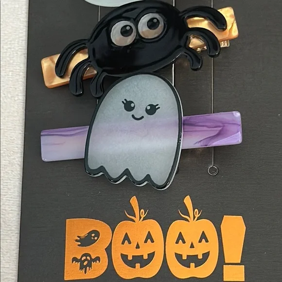 Piper K Halloween Glow in the Dark Hair Clips Set - Picture 4 of 6